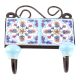 Turquoise White Floral Ceramic Tiles Hooks Online